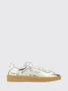 Dsquared2 Metallic Low-profile Sneakers With Distinctive Accents In Silver