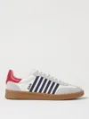 Dsquared2 Man Sneakers Off White Size 8 Calfskin In White