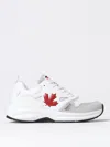 Dsquared2 Sneakers - Vitello+suede+mesh - Bianco+rosso In Weiss