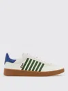 Dsquared2 Multicolor Canvas Boxer Sneakers In Weiss