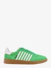 Dsquared2 Sneakers In Suede Con Bande In Pelle In Green