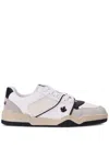 Dsquared2 Spiker Leaf-embroidered Leather Sneakers In Multicolor