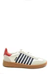 Dsquared2 Man Sneakers Off White Size 8 Calfskin In Multicolor
