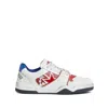 Dsquared2 White Sneakers With Distressed Effect And Logo On The Heel In Multicolor
