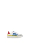 Dsquared2 Colour-block Panelled Leather Sneakers In Multicolor