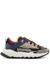 Dsquared2 Panelled Leather Sneakers In Multicolor