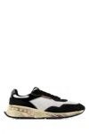 Dsquared2 Leather Sneakers With Chunky Sole And Distressed Finish In Multicoloured