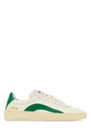 Dsquared2 Leather Rider Sneakers Round Toe Sole In White
