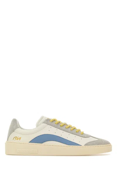 DSQUARED2 SNEAKERS RIDER IN PELLE MULTICOLOR UOMO