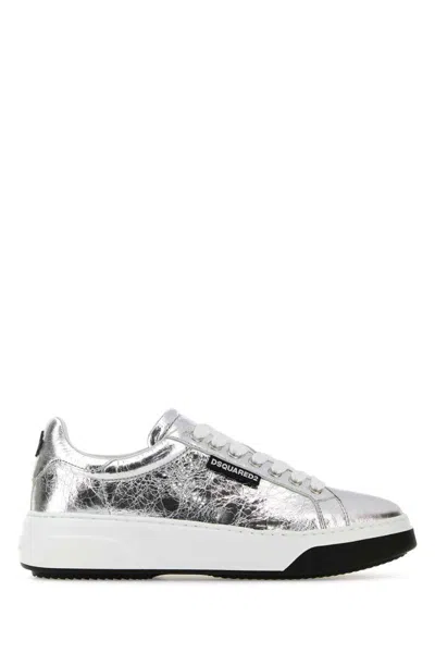 Dsquared2 Silver Low Top Bumper Sneakers
