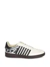 Dsquared2 Man Sneakers Ivory Size 8 Leather In White