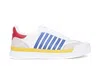 Dsquared2 Logo Leather Sneakers In White