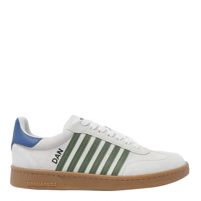 Dsquared2 Boxer Suede Trainers In White