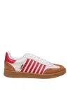 Dsquared2 Almond Toe Low Top Sneakers In White