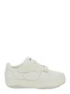 Dsquared2 White Low Top Sneakers With Logo Lettering On The Tongue In Leather Man In White