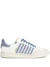 Dsquared2 Low Top Sneakers With Contrasting Branded Heel In White / Blue