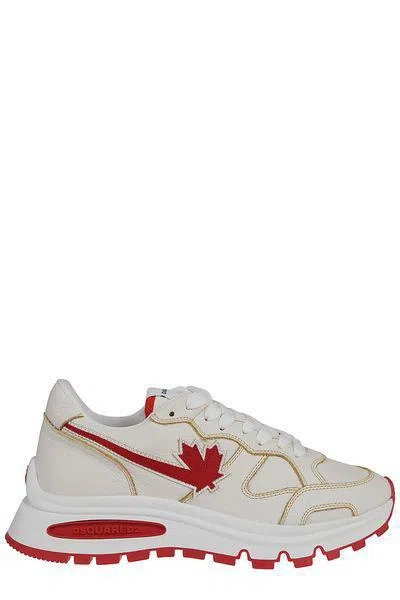 Dsquared2 Sneakers In White+red