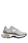 Dsquared2 Sneakers In Leather And Technical Fabric In Whitegrey