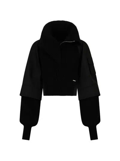 Dsquared2 Snowball Ribbed-knit Sweater In Black
