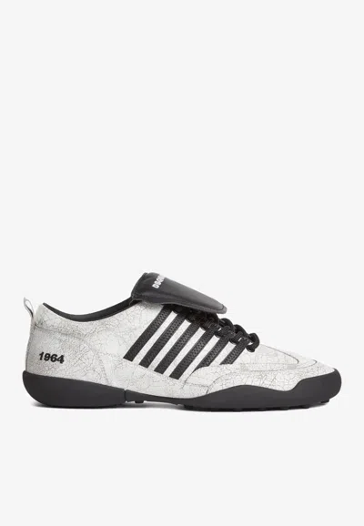 DSQUARED2 SOCCER LACE-UP LEATHER SNEAKERS