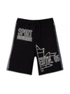 Dsquared2 Teen Slogan-print Drawstring Track Pants In Black