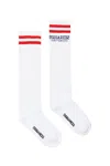 Dsquared2 Logo-intarsia Socks In White