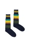 Dsquared2 Socks With Multicolor Jacquard Pattern In Blue
