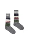 Dsquared2 Socks With Multicolor Jacquard Pattern In Grey