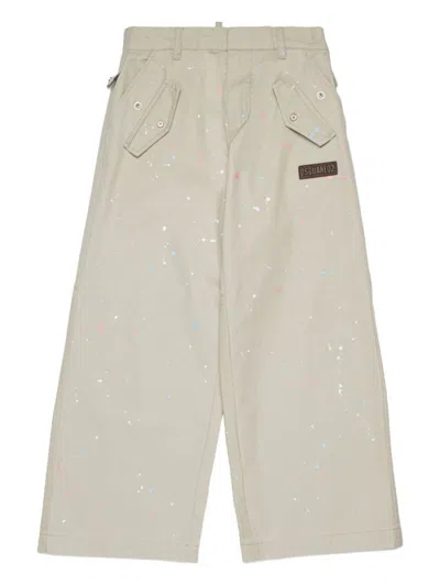 Dsquared2 Kids' Soft Pants With Pockets In Gray