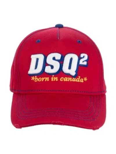 Pre-owned Dsquared2 Solid Baseball Cap In Red