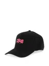 Dsquared2 Solid Baseball Cap With Fluorescent Logo In Black