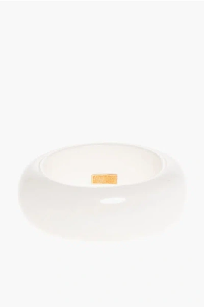 Dsquared2 Solid Color Bangle Bracelet With Golden Logo