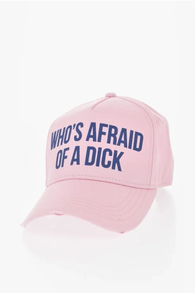 Dsquared2 Solid-color Baseball Hat Rocco With Contrast Print In Gray