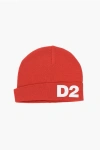 Dsquared2 Solid Color Beanie With Contrasting Logo