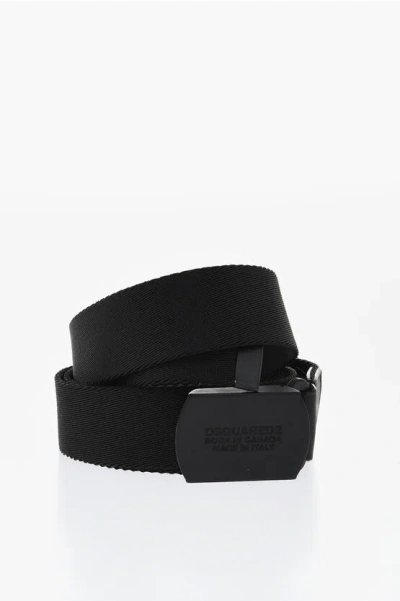 Dsquared2 Solid Color Belt With Military Buckle 30mm