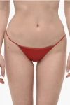 Dsquared2 Solid-color Bikini Briefs With Printed Logo In Red