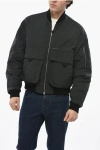 Dsquared2 Solid Color Bomber With Frontal Maxi Pockets