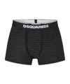 Dsquared2 Solid Color Breathable Boxers In Black
