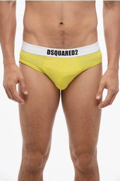 Dsquared2 Solid Color Brief With Glitter Logo