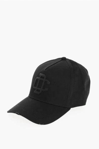 Dsquared2 Solid Color Cap With Tone On Tone Monogram