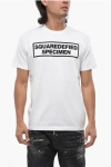 Dsquared2 Solid Color Cool Fit Crew-neck T-shirt With Contrasting Prin In White