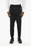 Dsquared2 Solid Color Cotton Casual Pants In Black
