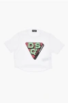 Dsquared2 Solid Color Crew-neck T-shirt With Printed Logo
