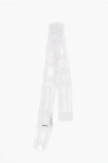 Dsquared2 Solid Color Crochet Scarf With Fringes