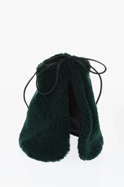 Dsquared2 Solid-color Eco-fur Scarf In Green