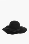 Dsquared2 Solid Color Felt Floppy Hat With Silver-tone Logo