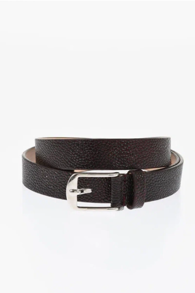 Dsquared2 Solid Color Full Grain Leather Belt 25mm