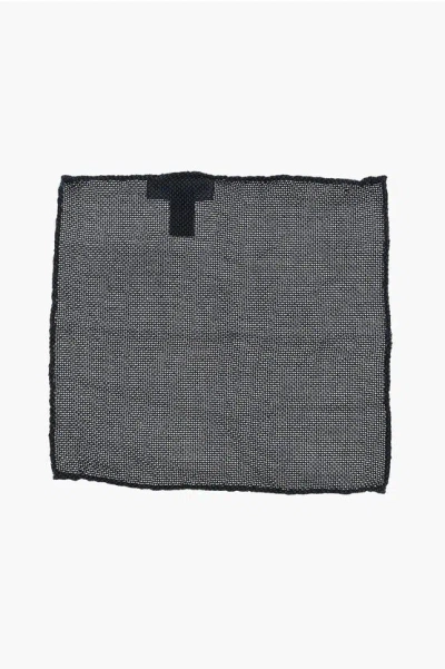 DSQUARED2 SOLID COLOR GAUZED SILK POCKET SQUARE