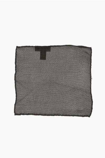 DSQUARED2 SOLID COLOR GAUZED SILK POCKET SQUARE