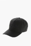 Dsquared2 Solid Color Goth Gurl Cap With Embossed Embroidery In Black